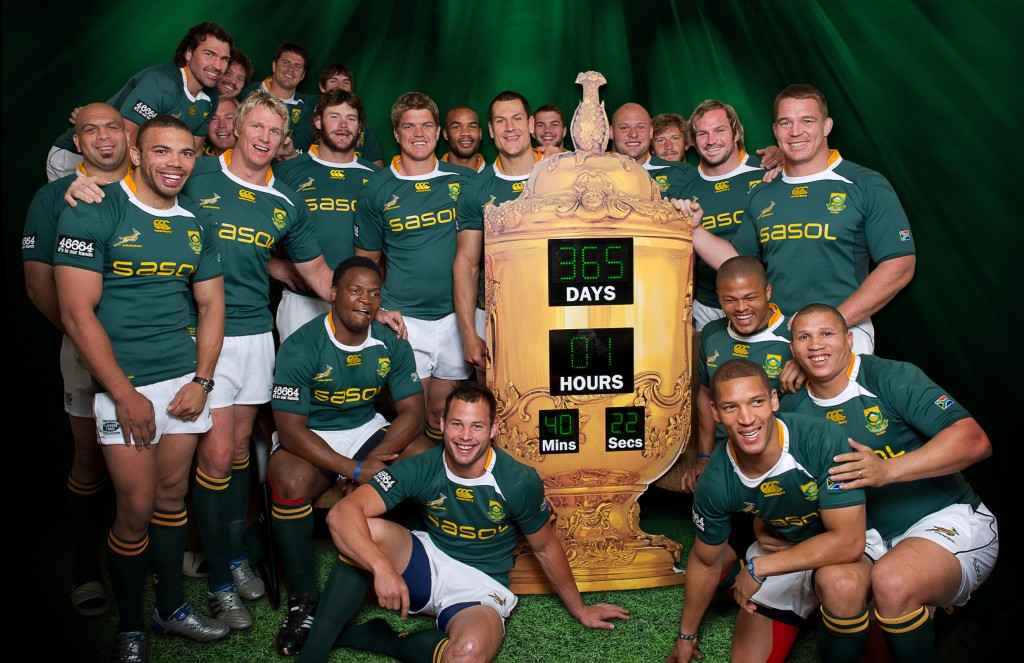 The countdown to the Springboks' defence of the Rugby World Cup begins in 