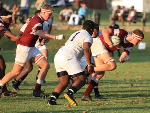 Rugby - Kearsney's Jared Meyer with Ryan Lewarne in support in the game against Hilton