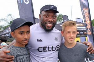 Posing for a picture with Tendai "The Beast" Mtawarira.