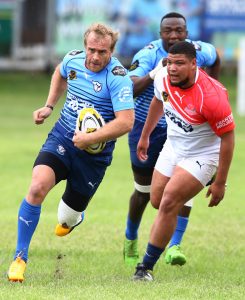 DURBAN, SOUTH AFRICA - SEPTEMBER 23: Chris Jordaan of College Rovers during the Gold Cup match between Go Nutz College Rovers and Roses United at KP3, Growthpoint Kings Park on September 23, 2017 in Durban, South Africa. (Photo by Steve Haag/Gallo Images)