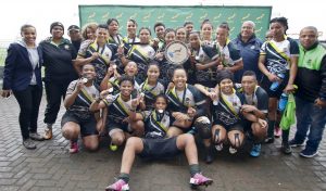 EAST LONDON, SOUTH AFRICA - SEPTEMBER 16:  SWD winners of the tournament during the 2017 Womens Interprovincial, Section B Final between Golden Lions and SWD at BCM Stadium on September 17, 2017 in East London, South Africa. (Photo by Michael Sheehan/Gallo Images)