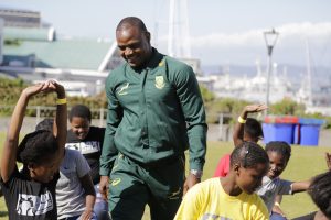 Springbok Prop Trevor Nyakane at the Laureus and Springbok activation